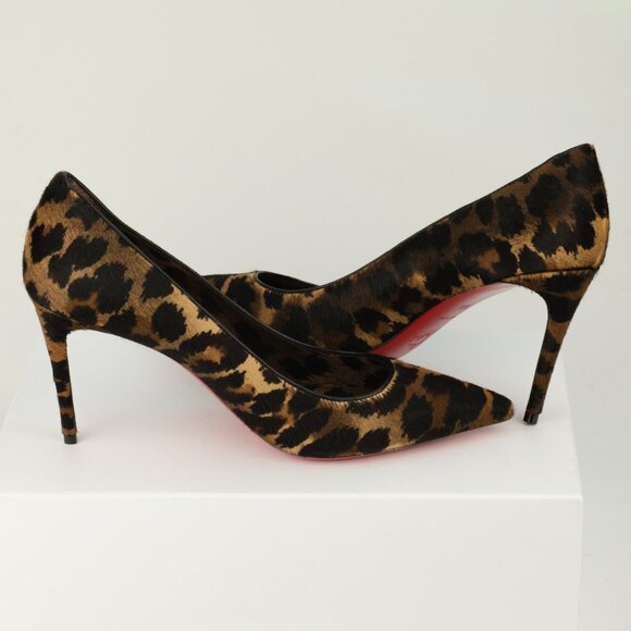 Christian Louboutin Pony Kitty Kate 85 Leopard Print Pumps,Brown, EU 36.5/US 6.5 - Picture 11 of 13